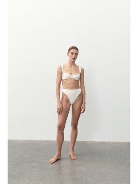 Ziah Womens Cream Lee Bikini Bottoms